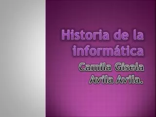 historia de la inform tica