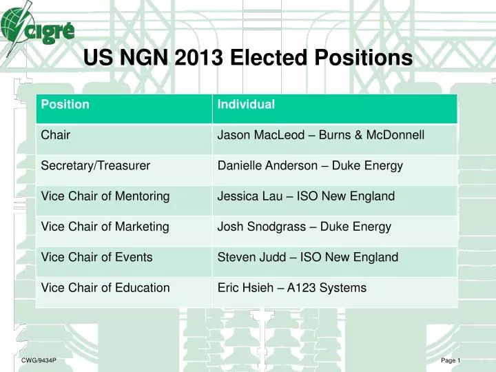 us ngn 2013 elected positions