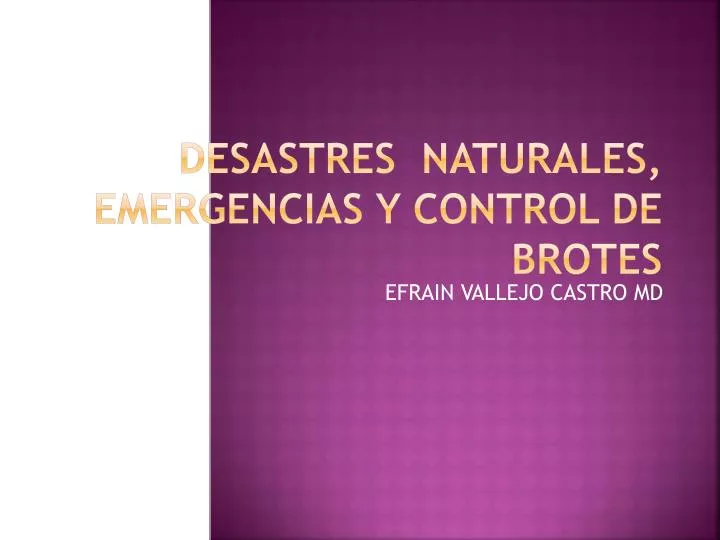 desastres naturales emergencias y control de brotes