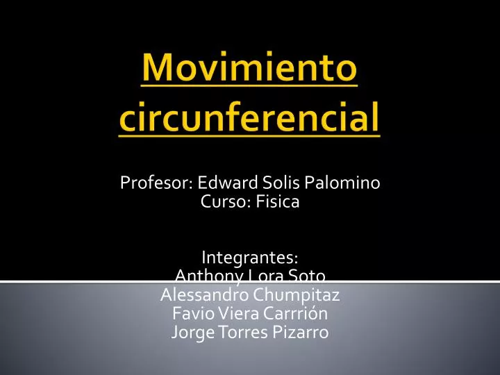 movimiento circunferencial