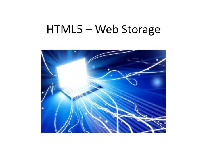 html5 web storage