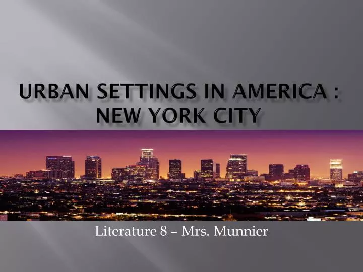urban settings in america new york city