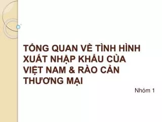 t ng quan v t nh h nh xu t nh p kh u c a vi t nam r o c n th ng m i