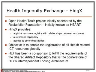 Health Ingenuity Exchange - HingX