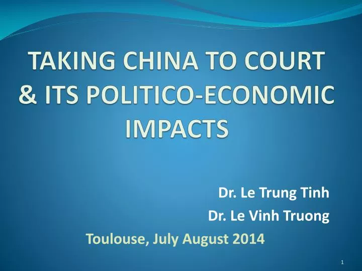 taking china to court its politico economic impacts