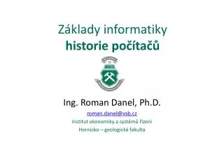 z klady informatiky historie po ta