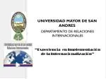 UNIVERSIDAD MAYOR DE SAN ANDRES