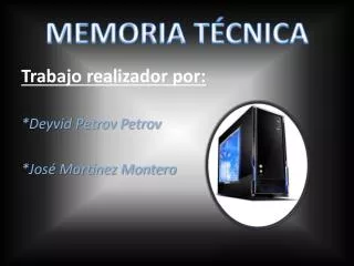 memoria t cnica
