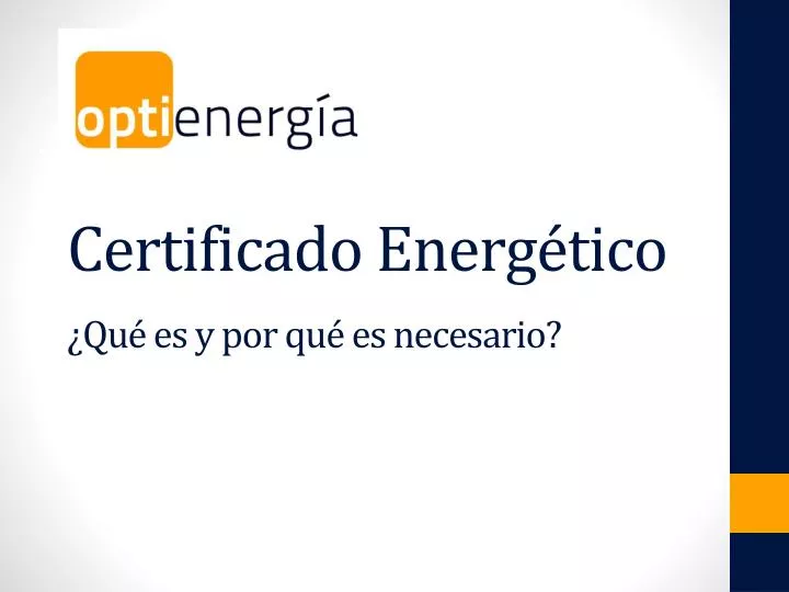 certificado energ tico