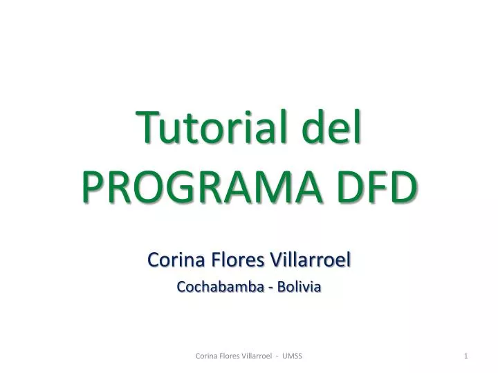 tutorial del programa dfd