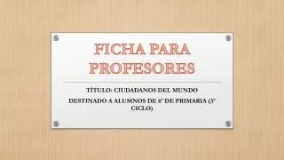 ficha para profesores