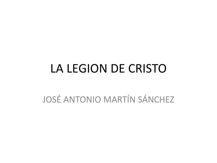 la legion de cristo