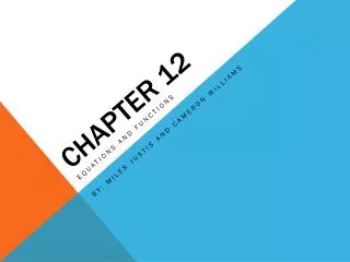 Chapter 12