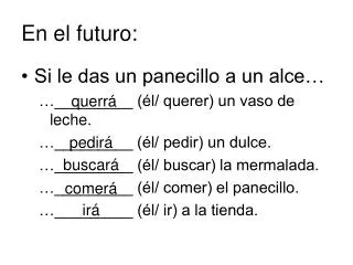 En el futuro: