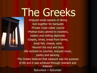 The Greeks