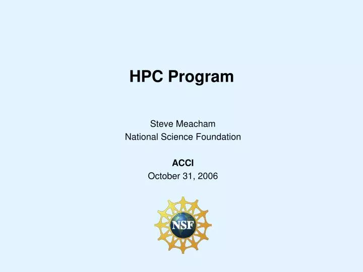 hpc program