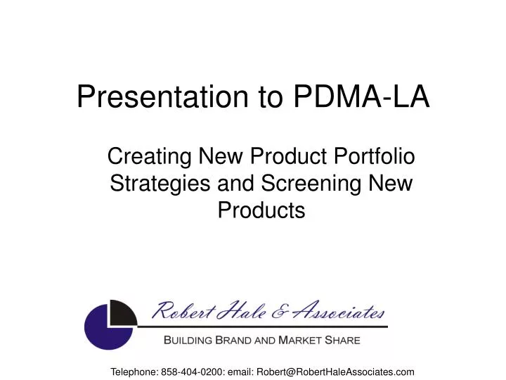 presentation to pdma la