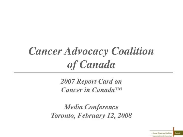 cancer advocacy coalition of canada