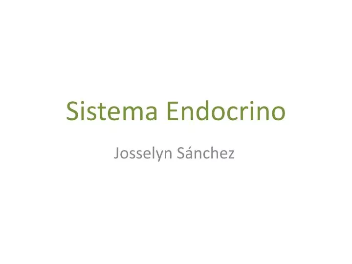 sistema endocrino