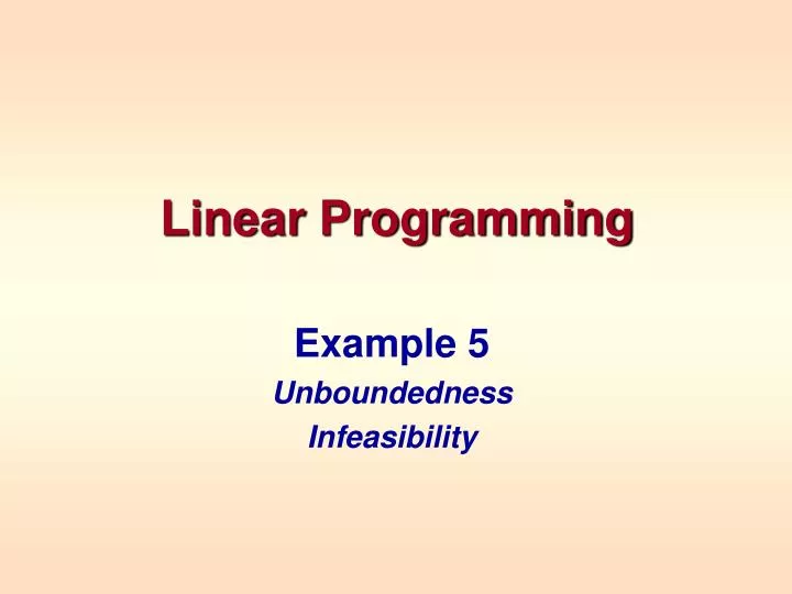 linear programming