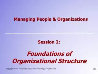 Session 2: Foundations of Organizational Structure