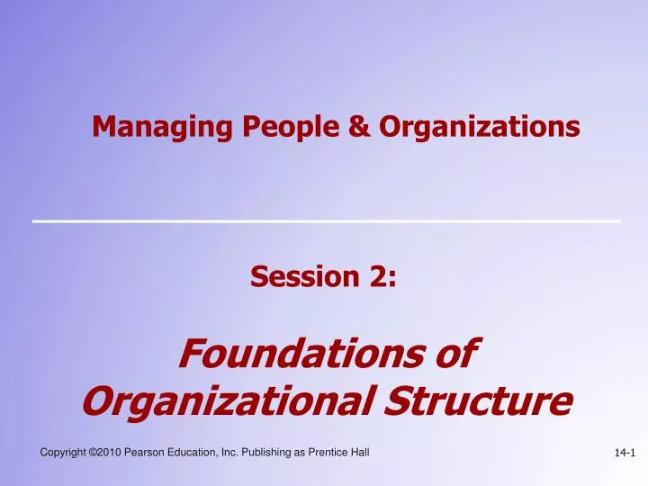session 2 foundations of organizational structure