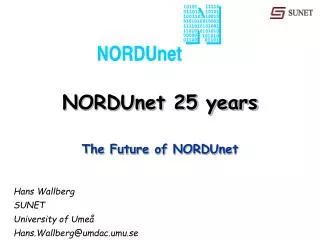 NORDUnet 25 years