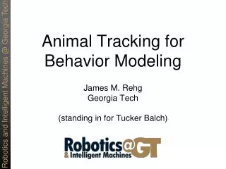 Animal Tracking for Behavior Modeling