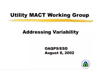 Utility MACT Working Group