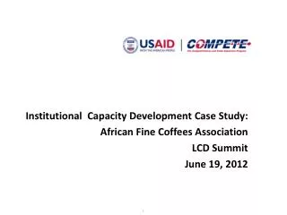 Institutional Capacity Development Case Study: African Fine Coffees Association LCD Summit