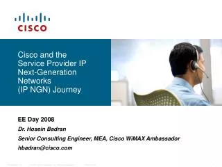 Cisco and the Service Provider IP Next-Generation Networks (IP NGN) Journey