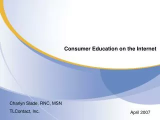 Consumer Education on the Internet