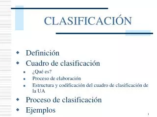 clasificaci n