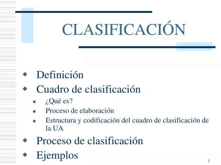 clasificaci n