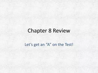 chapter 8 review