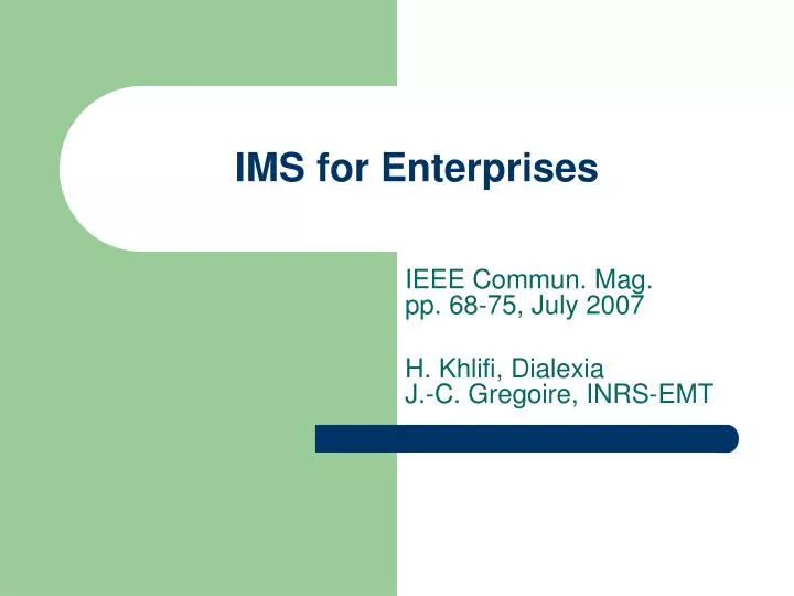 ims for enterprises