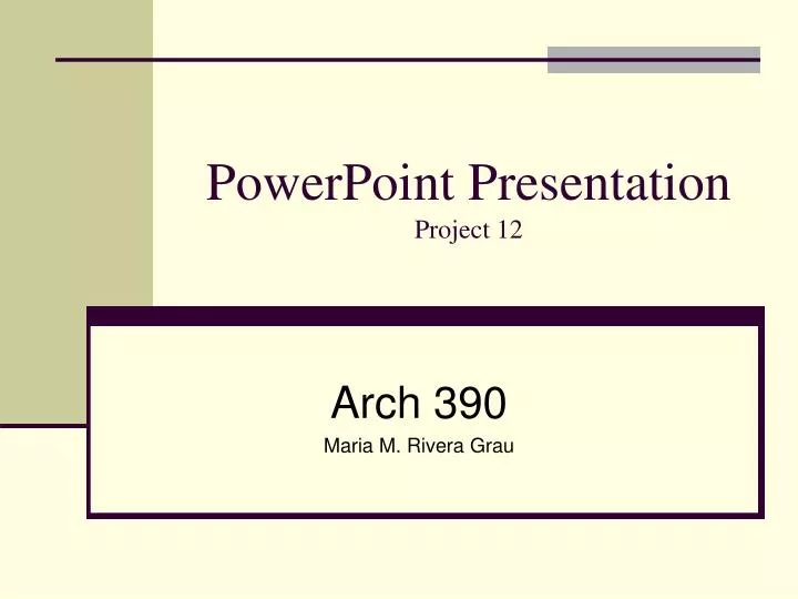powerpoint presentation project 12