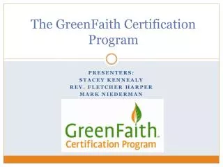 The GreenFaith Certification Program