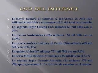 uso del internet
