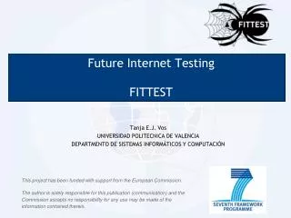 Future Internet Testing FITTEST