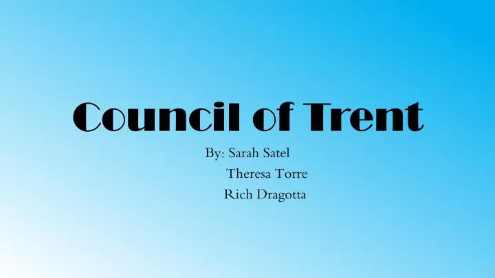 council of trent