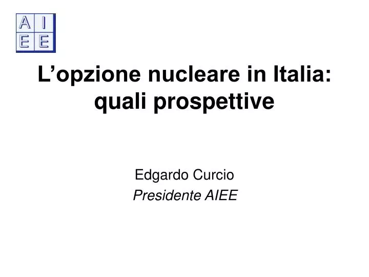l opzione nucleare in italia quali prospettive