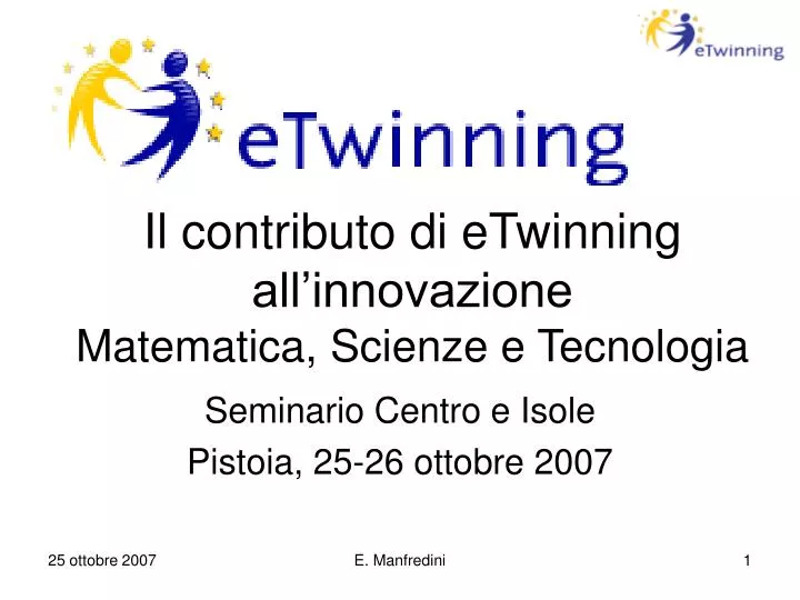 il contributo di etwinning all innovazione matematica scienze e tecnologia
