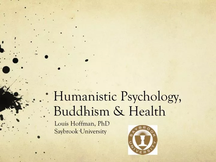 humanistic psychology buddhism health
