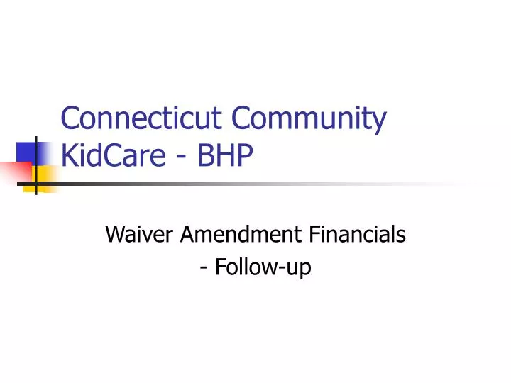 connecticut community kidcare bhp