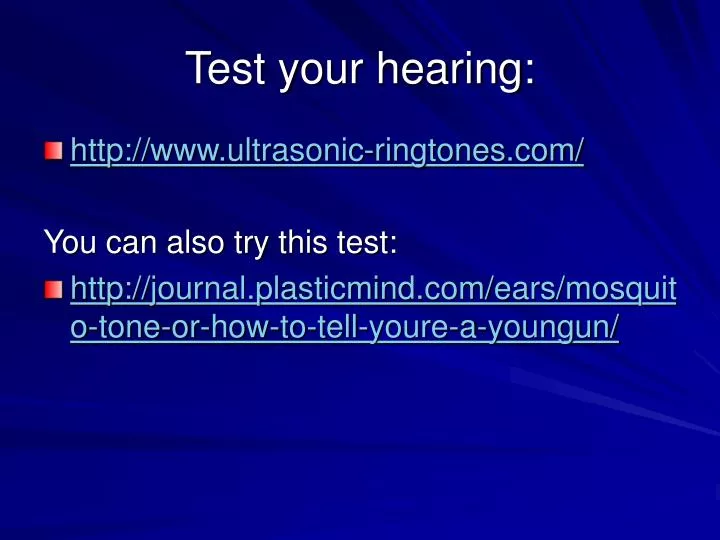 test your hearing
