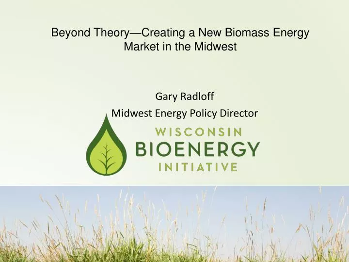 beyond theory creating a new biomass energy market in the midwest