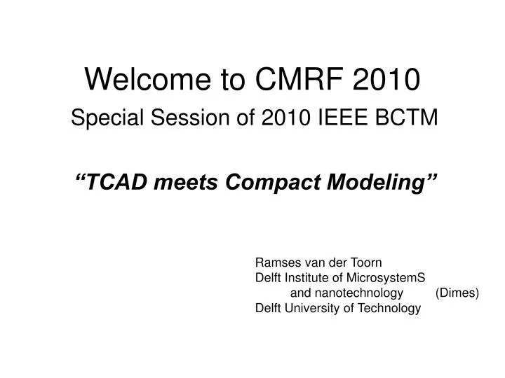welcome to cmrf 2010