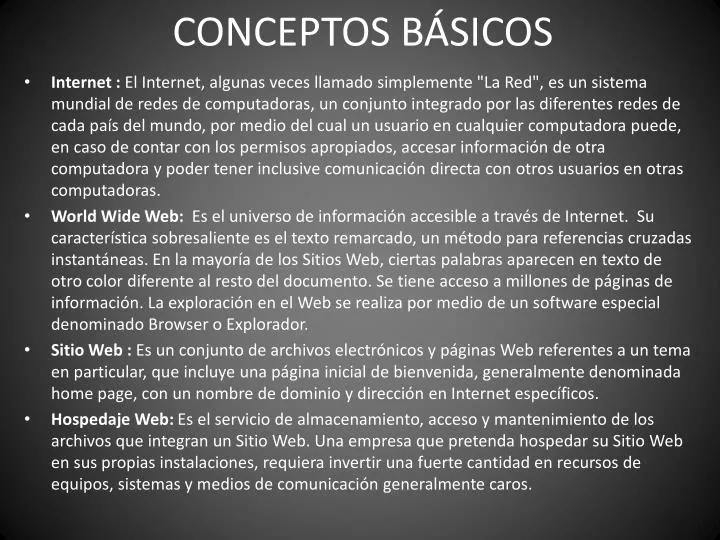 PPT - CONCEPTOS BÁSICOS PowerPoint Presentation, Free Download - ID:3135632