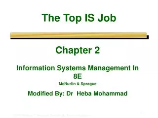 The Top IS Job